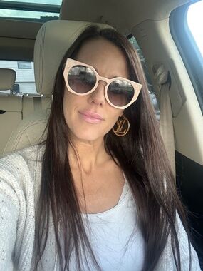 Fendi FF0151/S Pale Pink Cat Eye Sunglasses Brown Lenses Made in Italy Pale Pink